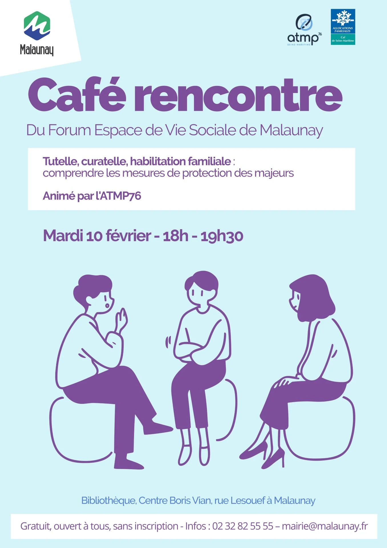 Affiche cafe rencontre 10 fevrier 2026 atmp76